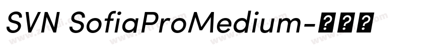 SVN SofiaProMedium字体转换